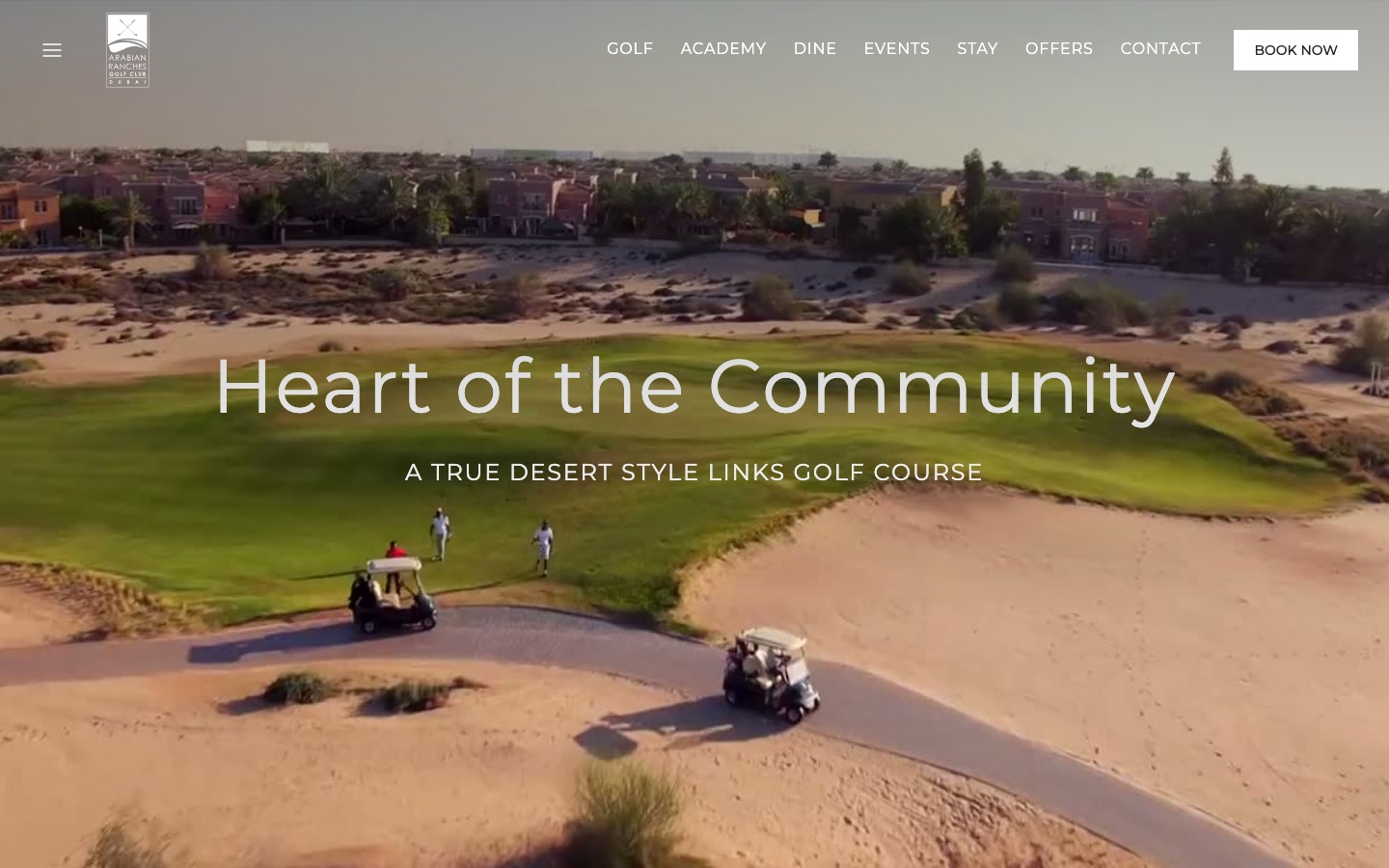 Arabian Ranches Golf Club home page